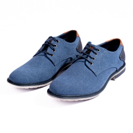 Sapatos têxteis de homem Shelovet azuis azul 2