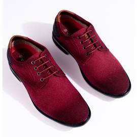 Sapatos têxteis Shelovet cor de vinho para homem vermelho 2