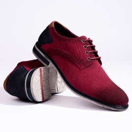 Sapatos têxteis Shelovet cor de vinho para homem vermelho 1