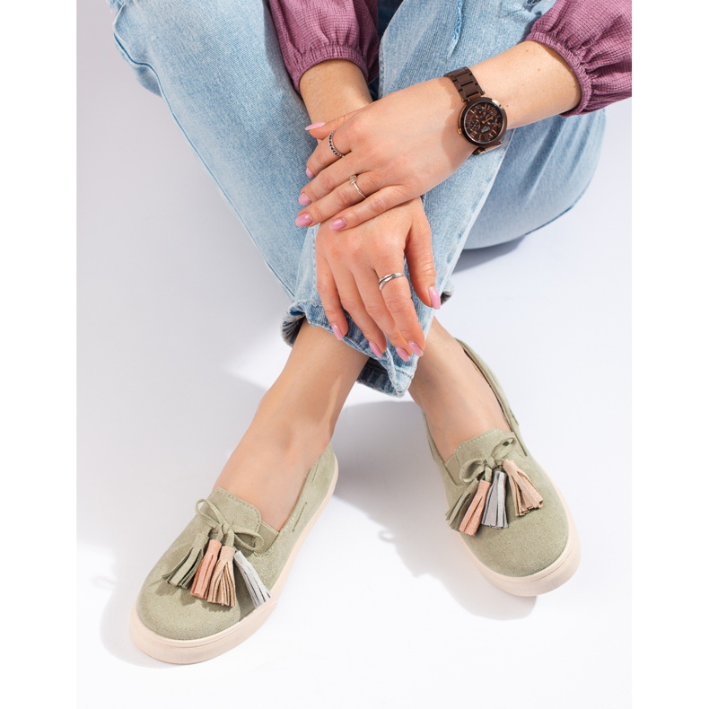 Slip On de Camurça Verde Shelovet 1