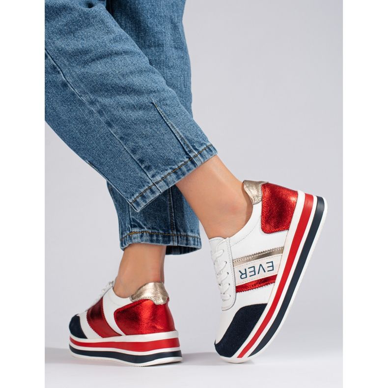 Tênis Shelovet Chunky Sole Branco e Marinho 2