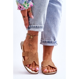 Seastar Chinelos femininos clássicos de camurça bege Evana 2