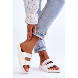 Chinelos de plataforma femininos brancos Vertigo 2