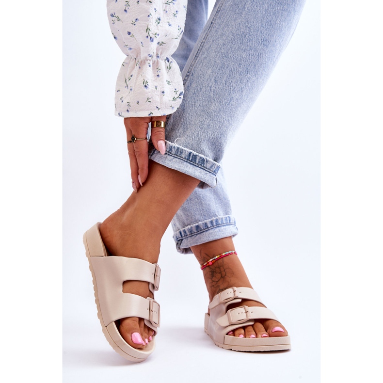 PS1 Chinelos plataforma femininos Vertigo bege 2