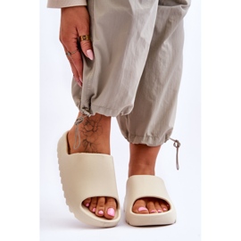 PS1 Chinelos plataforma da moda bege claro Estella 2