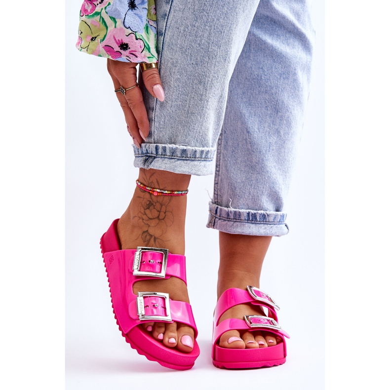 Chinelos lisos femininos ZAXY HH285160 fúcsia rosa 1