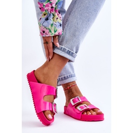 Chinelos lisos femininos ZAXY HH285160 fúcsia rosa 2