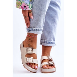 Chinelos femininos lisos ZAXY HH285149 bege claro 1