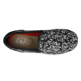 Sapatos esportivos femininos de Befado 517D019 Black Flowers preto 2