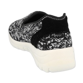 Sapatos esportivos femininos de Befado 517D019 Black Flowers preto 3