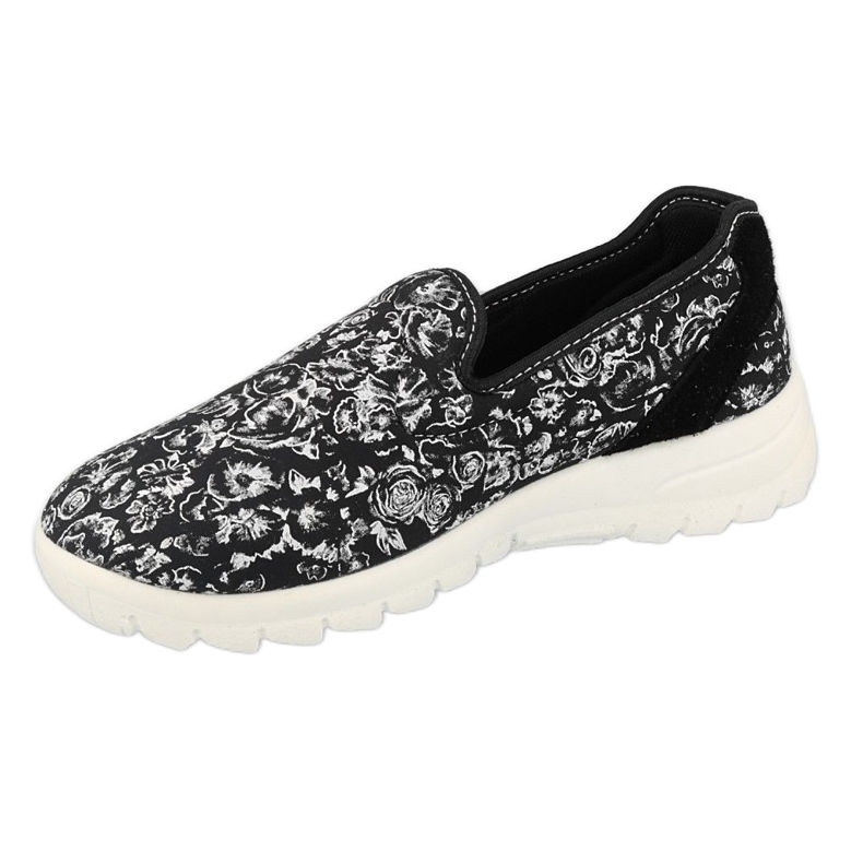 Sapatos esportivos femininos de Befado 517D019 Black Flowers preto 4