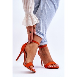 Sandálias Laranja Liberty Salto Alto 2