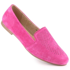 Sapatos de couro S.Barski W LR29515 OLI194C rosa 1