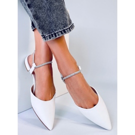 BM Sabrinas de salto aberto Durie White branco 2