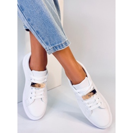 BM Tênis feminino com fecho Graff Gold branco 2