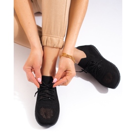 W. Potocki Sapatos esportivos femininos claros perfurados Potocki preto 2