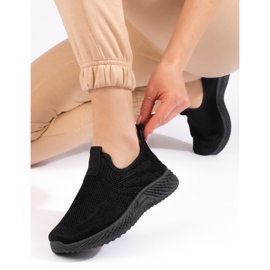 Sapatos desportivos de mulher Shelovet com recortes preto 1