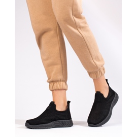 Sapatos desportivos de mulher Shelovet com recortes preto 2