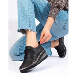 Sapatos de cunha em pele preto T.Sokolski 1