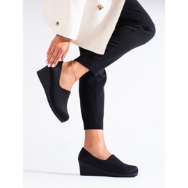 Sapatos de cunha em tecido preto T.Sokolski 1