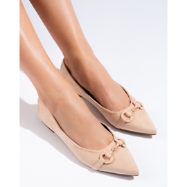 Sabrinas de mulher de camurça bege Shelovet 1