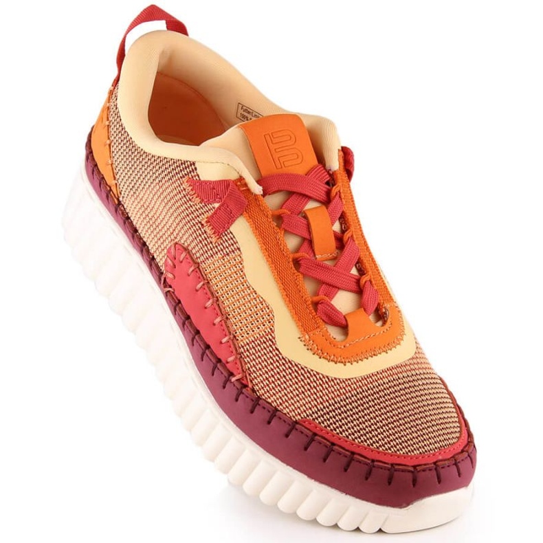 Bugatti Sapatos esportivos confortáveis ​​Bagatt W LL293129 multicolor laranja 1