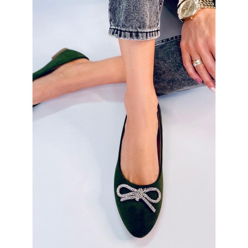 Bailarinas Batten Green Almond Toe verde 2