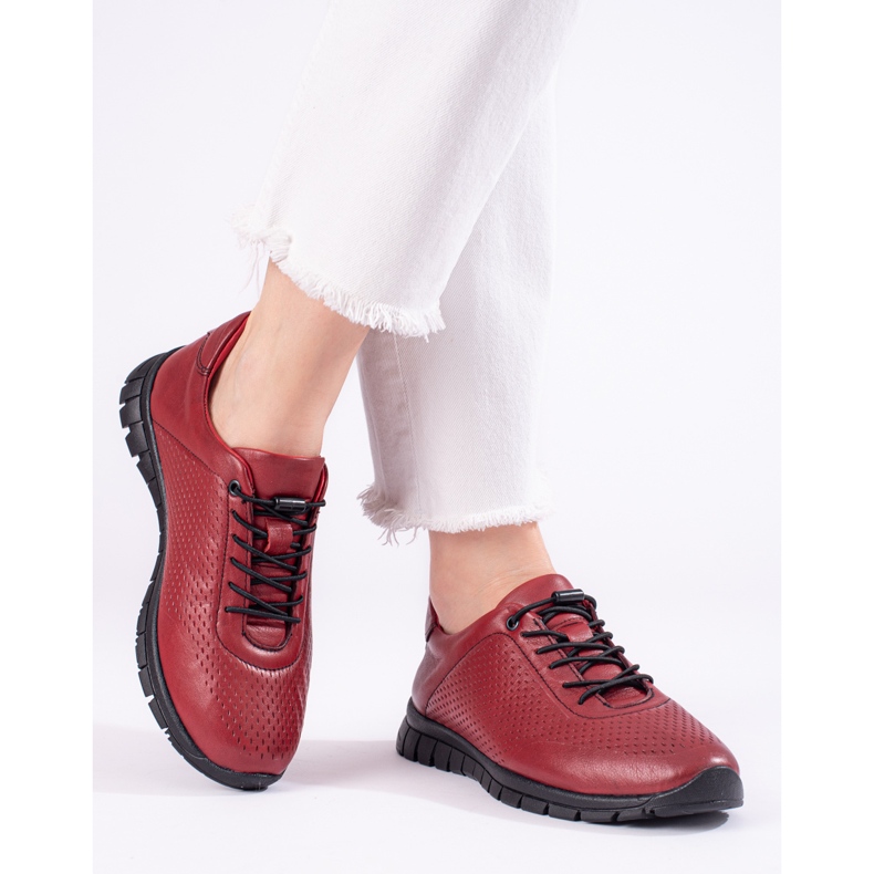 Tênis esportivo de couro bordô T.Sokolski vermelho 1