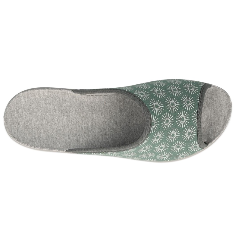 Slippers femininos de Befado PU 254D141 verde 1