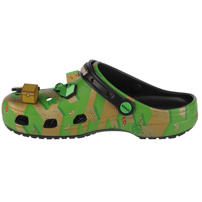 Clogs Crocs Elevated Minecraft Classic Clog 208472-90H verde 1 Clogs Crocs Elevated Minecraft Classic Clog 208472-90H verde 1
