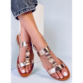BM Sandálias metálicas Cheek Champagne de mulher rosa 1
