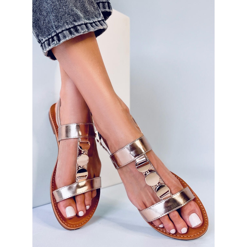 BM Sandálias metálicas Cheek Champagne de mulher rosa 1