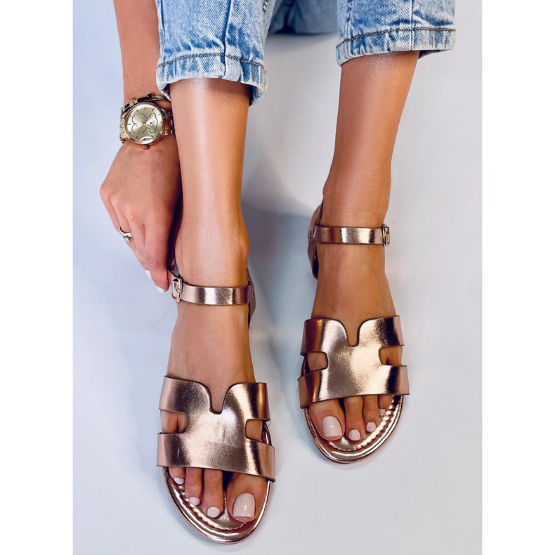 Sandálias de mulher Forney Champagne dourado 1