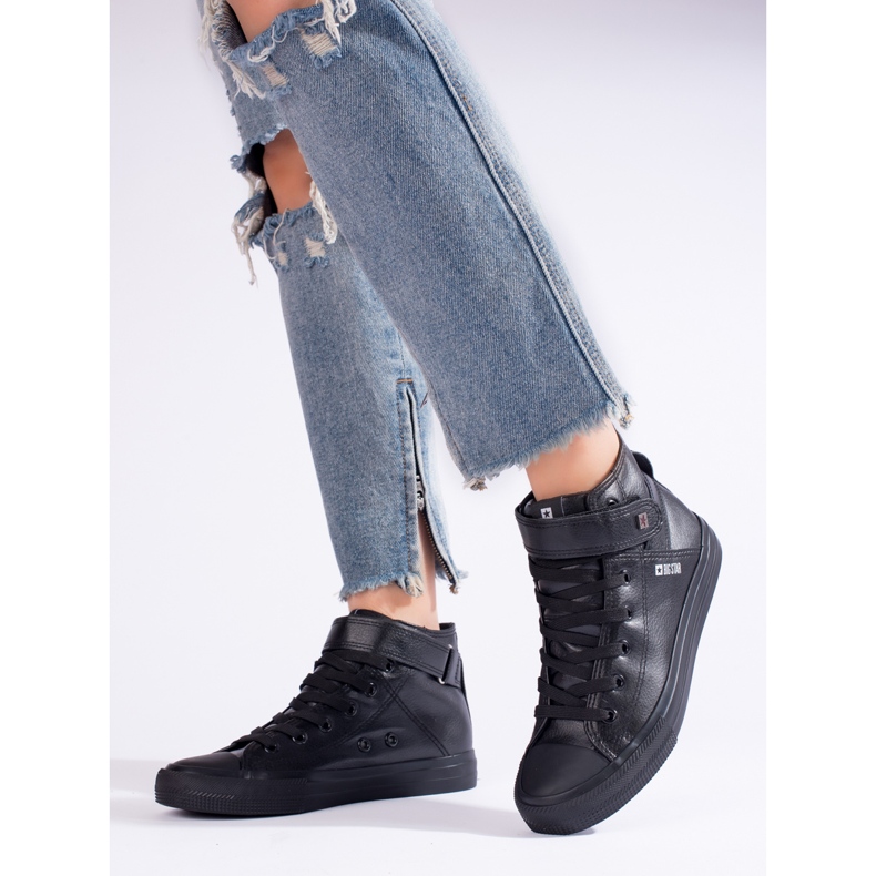 Tênis alto preto de mulher Big Star V274542 1