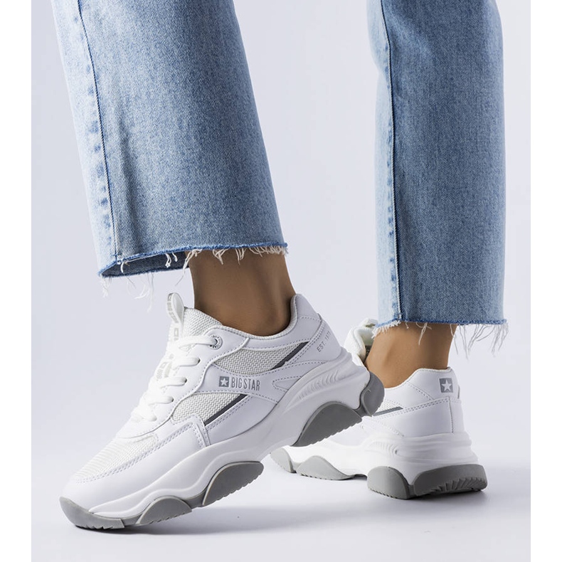 Tênis Big Star branco e cinza JJ274579 1