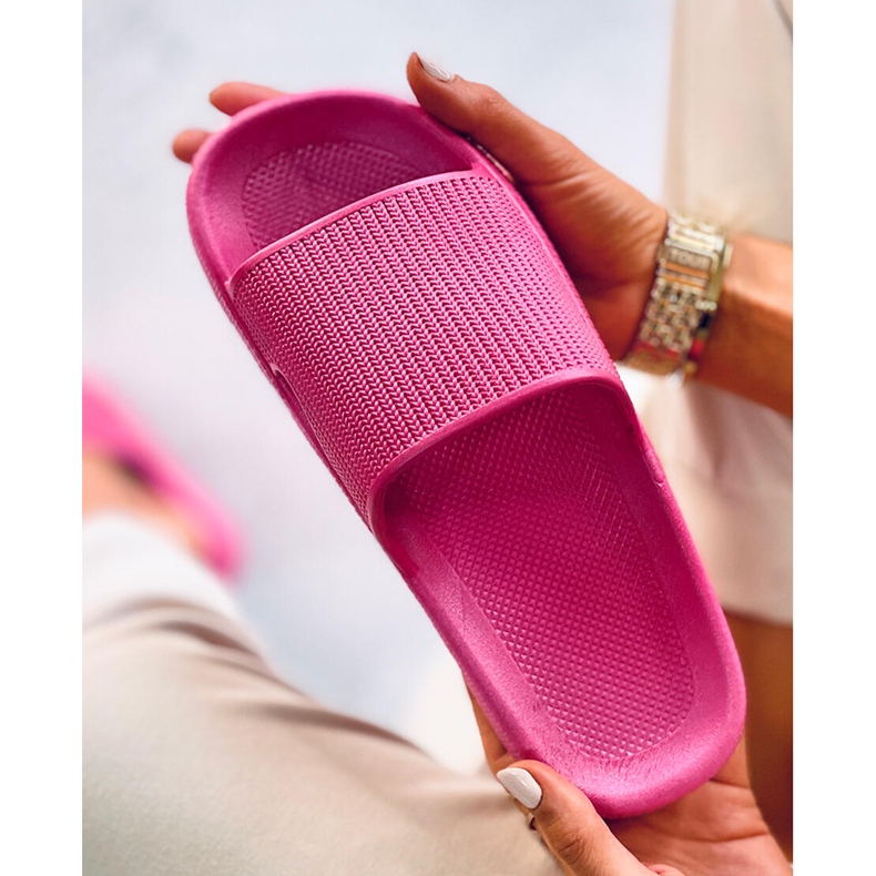 BM Pantufas almofadadas Yang Fuchsia rosa 1