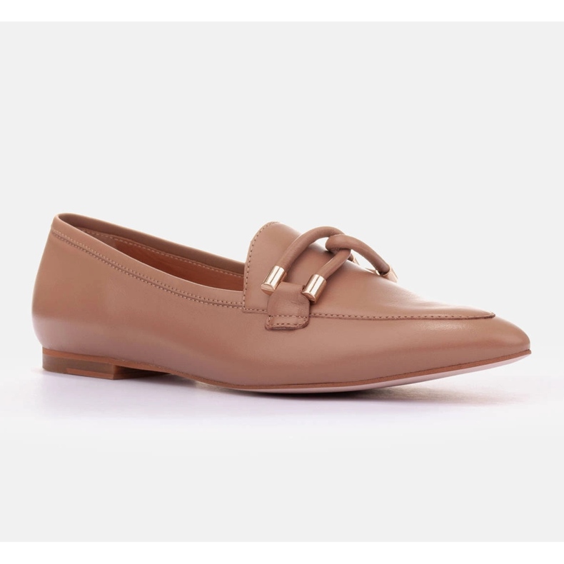 Marco Shoes mocassins enfeitados bege 1