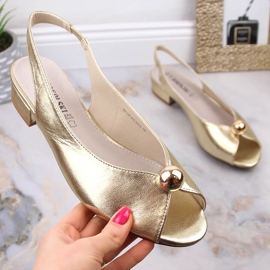 Sandália rasa metálica dourada feminina T.Sokolski L23-435 dourado 1