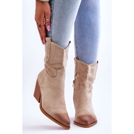 PG1 Botas de cowboy de camurça bege Sevilla 1