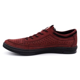 Polbut Sapatos de couro masculino K22P clarete vermelho 2
