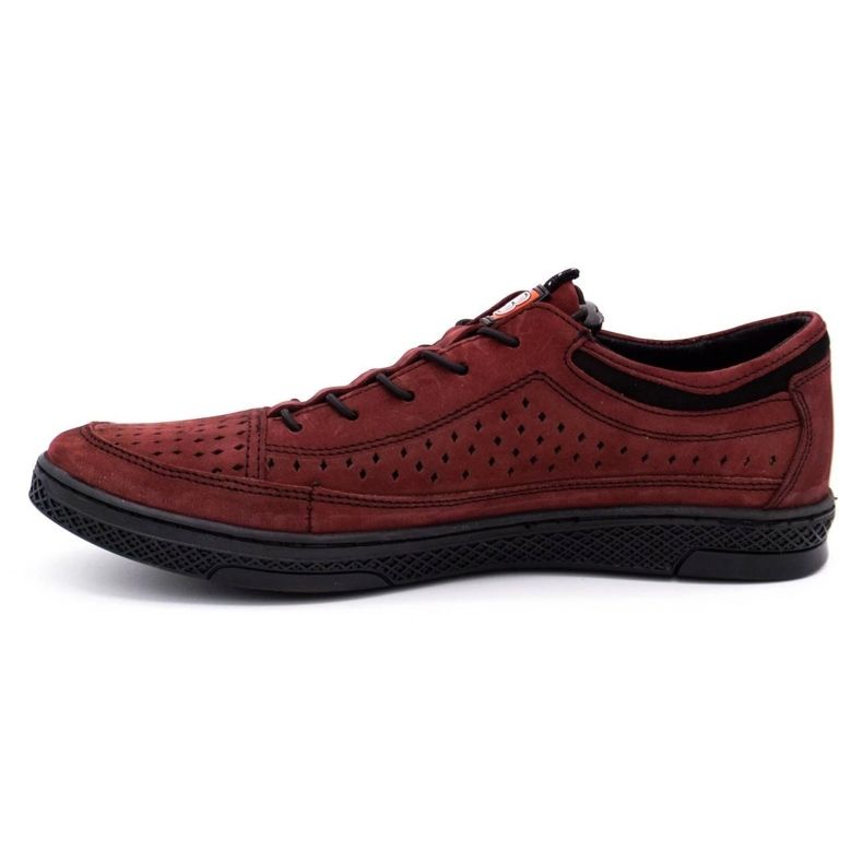 Polbut Sapatos de couro masculino K22P clarete vermelho 2