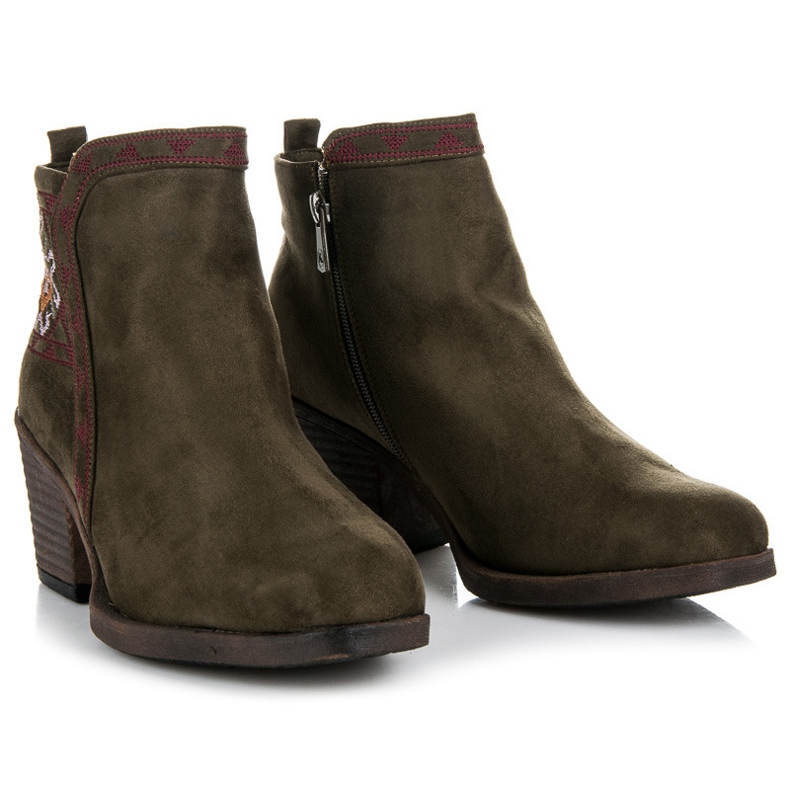 Kylie Botas com padrão étnico verde 2 Kylie Botas com padrão étnico verde 2