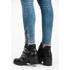 Kylie Botas femininas de rock preto 1