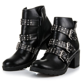 Kylie Botas femininas de rock preto 2