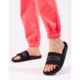 Chinelos femininos pretos Big Star FF274A200906 2