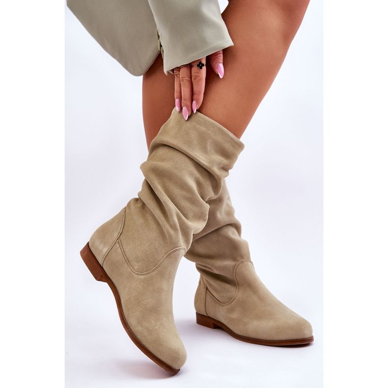 Botas Femininas de Camurça Maciejka 05057-09 Verde Claro 2