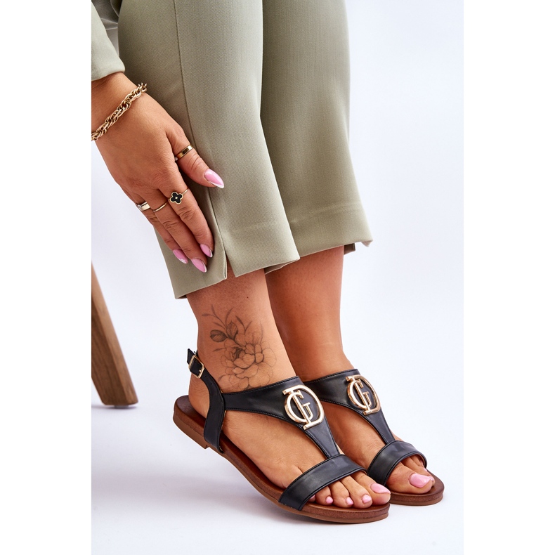 Sandália rasa S.Barski KV-5541-32 preta preto 2