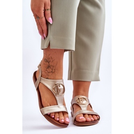 Sandália rasa S.Barski KV-5541-32 Dourada dourado 1