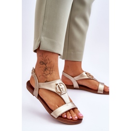 Sandália rasa S.Barski KV-5541-32 Dourada dourado 2