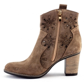 Olivier Salto alto Openwork Lena Bege Escuro 1